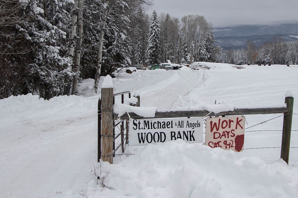 The gate to the St Michael & All Angels Wood Ministry in Fortine on Jan. 20, 2024. (Kate Heston/Daily Inter Lake)