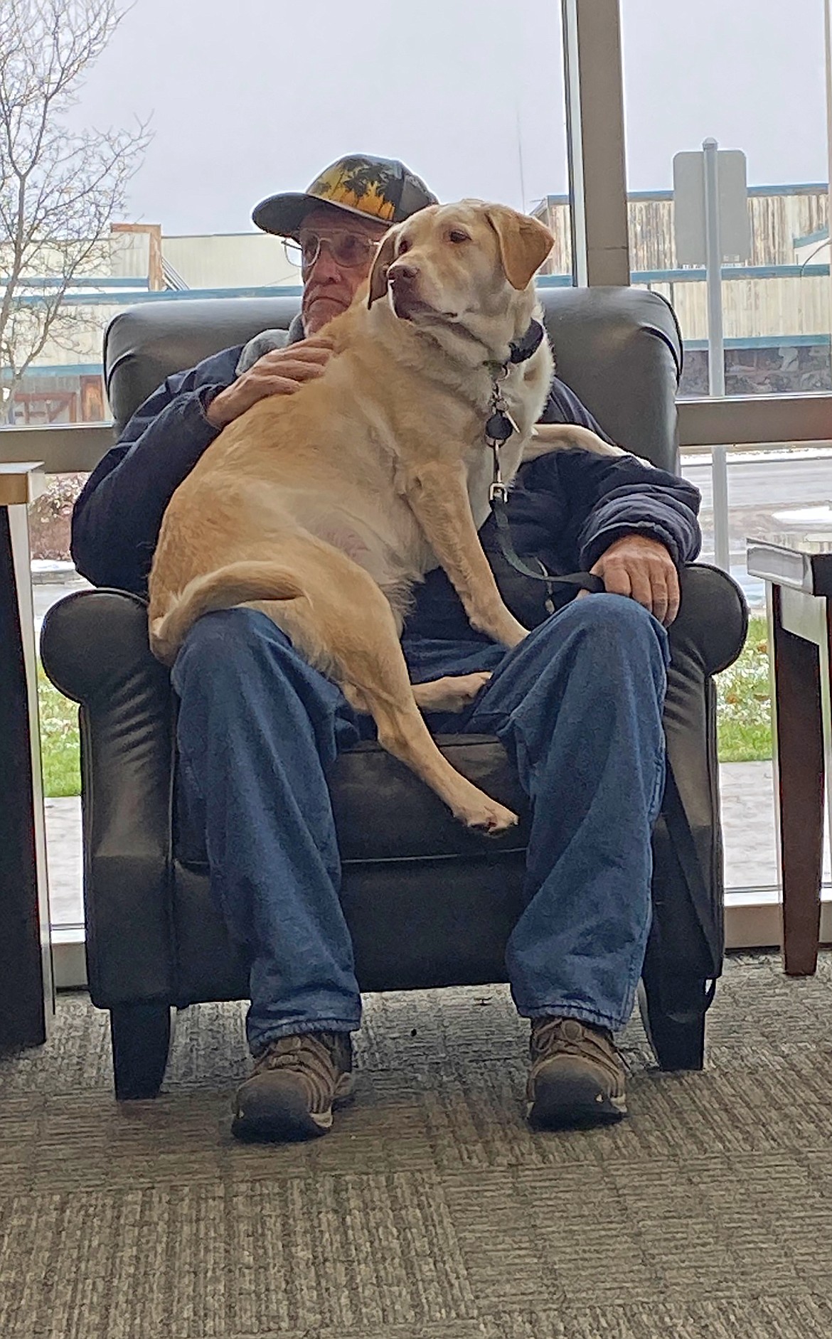 Lew Wetzel shared this Best Shot taken during a recent visit to a Coeur d'Alene car dealership. "This old-looking guy's dog was at his feet and he mumbles something," Wetzel said in sharing the photo. "In flash it was on his lap. Beautiful." If you have a photo that you took that you would like to see run as a Best Shot or I Took The Bee send it in to the Bonner County Daily Bee, P.O. Box 159, Sandpoint, Idaho, 83864; or drop them off at 310 Church St., Sandpoint. You may also email your pictures to the Bonner County Daily Bee along with your name, caption information, hometown, and phone number to bcdailybee@bonnercountydailybee.com.