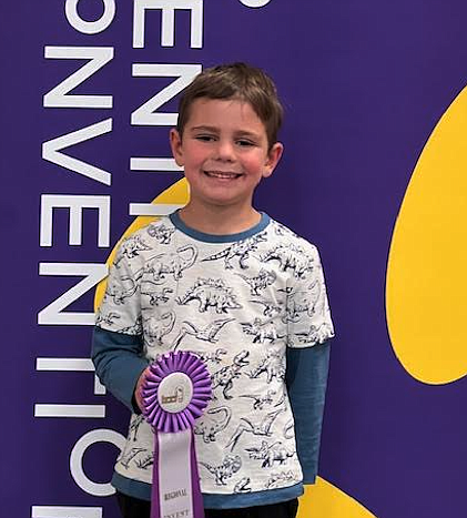 Henry Barnett from the Coeur d'Alene School District won people's choice in grades one and two for his invention, "The Super Vacuum," during the North Idaho Regional Invent Idaho competition, held Jan. 19-21 at the Silver Lake Mall.