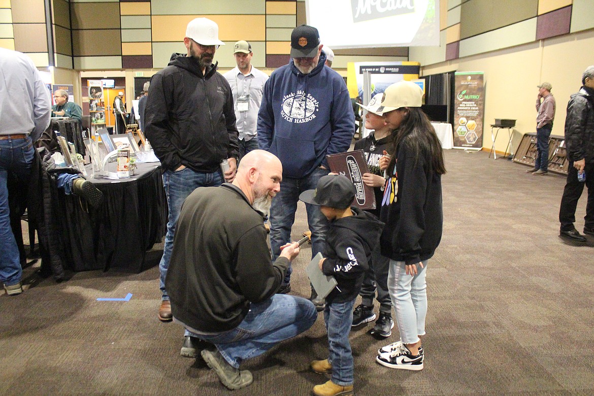 Potential future farmers show off some of the goodies from the Washington-Oregon Potato Conference last week in Kennewick.