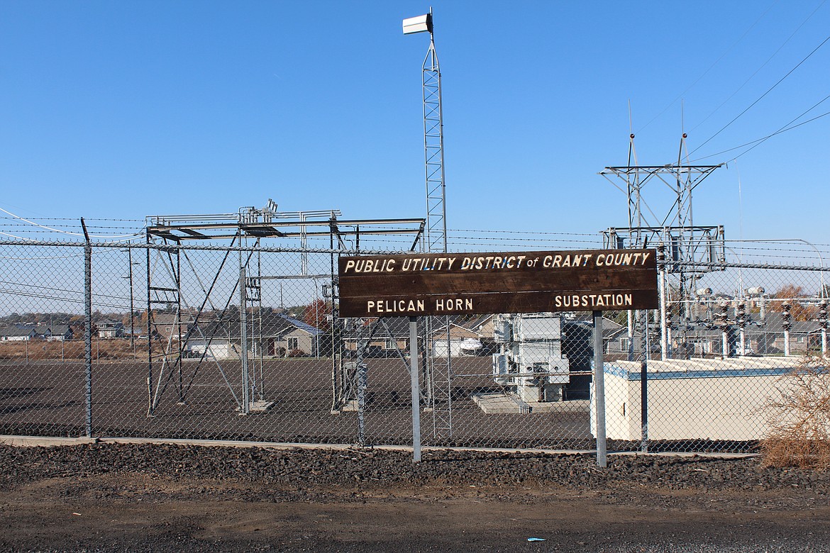 A Grant County Public Utility District substation in Moses Lake. April will see electric rates increase for Grant County residents as the PUD works to offset inflation and prepare for the future.