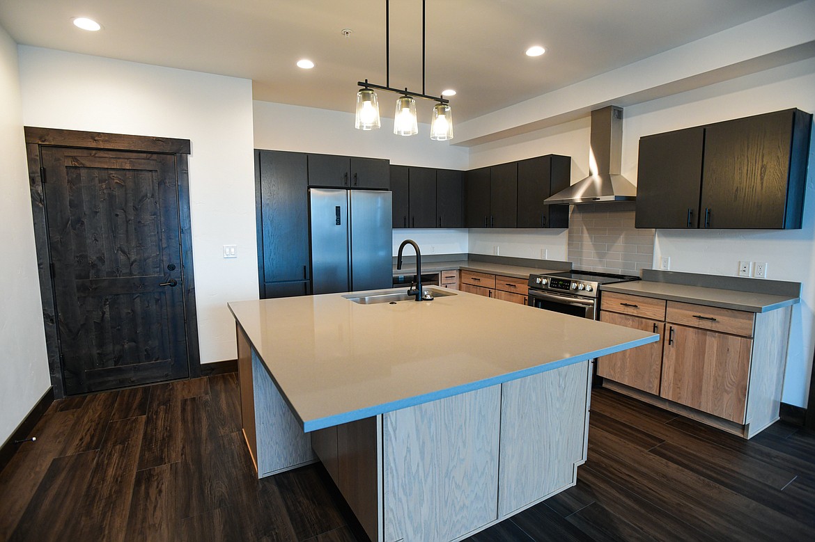 A kitchen in a unit at The Silos apartment complex in Kalispell on Tuesday, Jan. 30. (Casey Kreider/Daily Inter Lake)