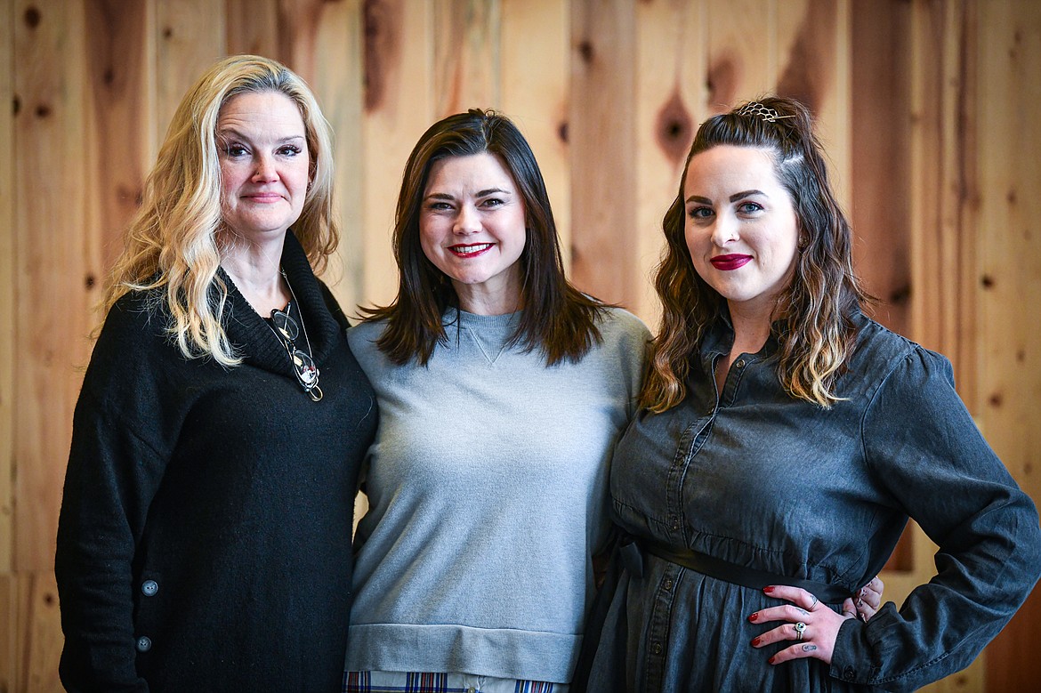 From left, Olivia Krause, Becca Beard and Alexandra Sheneman at Cajun Designs in Kalispell on Tuesday, Jan. 30. (Casey Kreider/Daily Inter Lake)