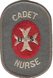 Constance Lindell served in the Cadet Nurse Corps during World War II. The organization freed up others to serve closer to the front lines allowed more Allied soldiers to be saved while maintaining quality of care for Americans at home. The patch above was included in cadet nurses' uniforms. More information may be found at uscadetnurse.org.