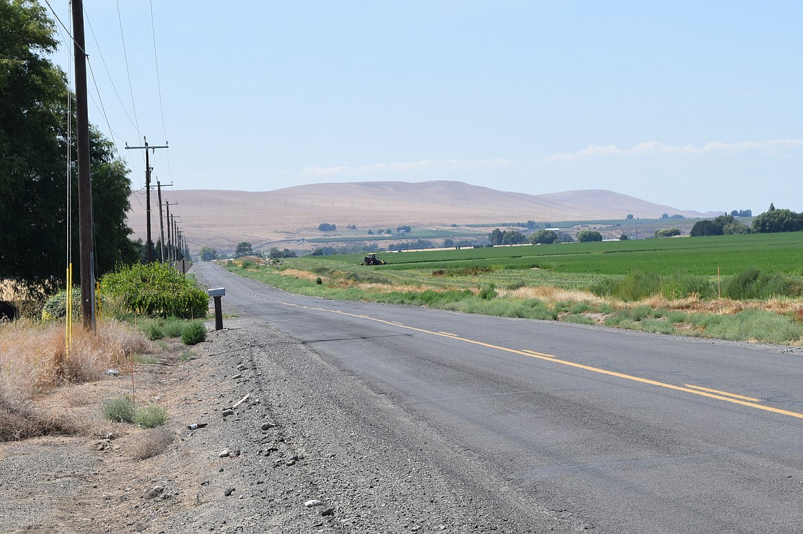 Hatton Road, pictured, was a subject of the Jan. 23 Adams County Commissioners meeting in Ritzville, with the commissioners approving redistributed funds to cover the excess cost of the finished Hatton Road Safety Project.