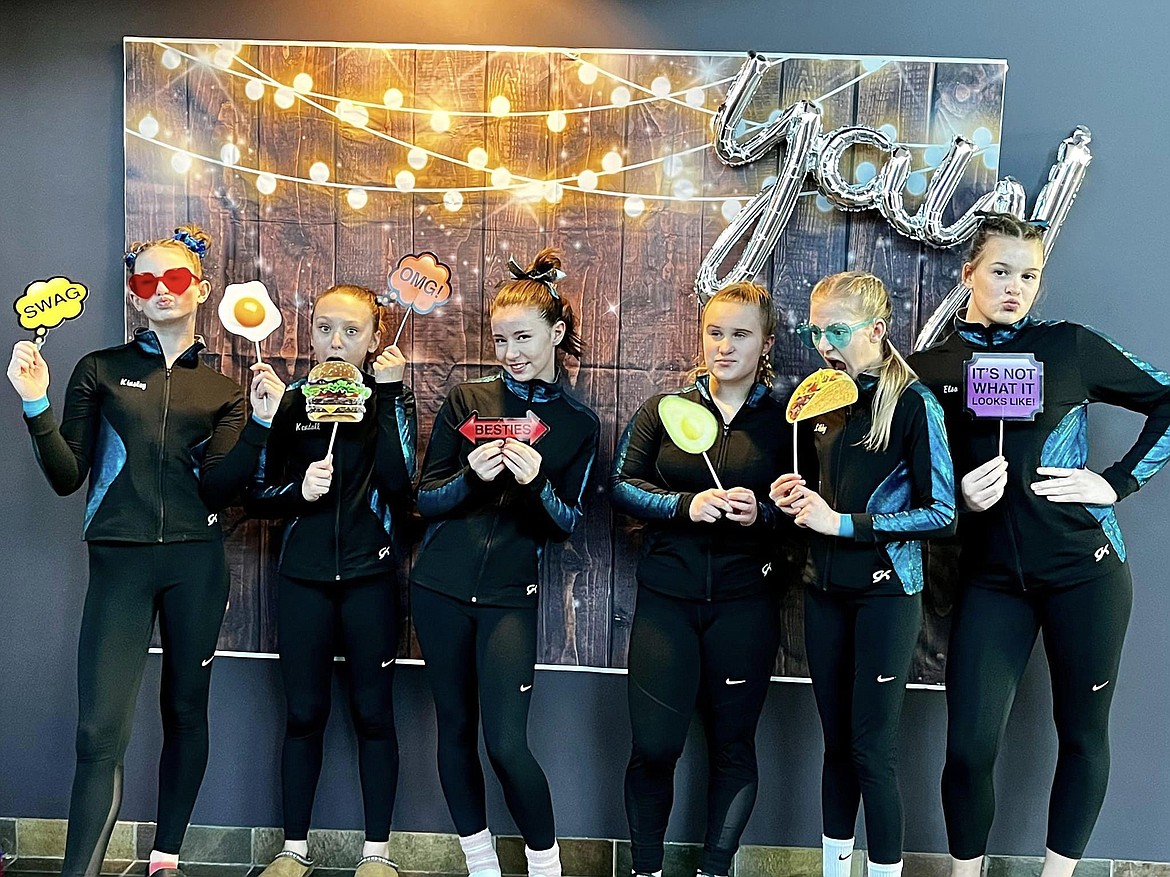 Courtesy photo
Technique Gymnastics Level 7s competed at Wine Country in Kennewick, Wash. From left are Kinsley Vasquez, Kendall Tryon, Khloe Brady, Shauna Clark, Libby Huffman and Elsa Laker.