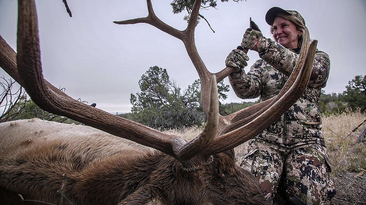 Nancy Hadley of Sandpoint after a successful hunt.