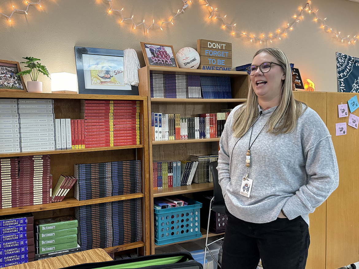 Allison Sletager talks about how an Idaho Lottery program will help her assist her students. Sletager, who teaches freshman English, Pre-AP, and AP Literature and Composition, received organizational materials and books to create an in-class library through its Classroom Wishlist grant program.