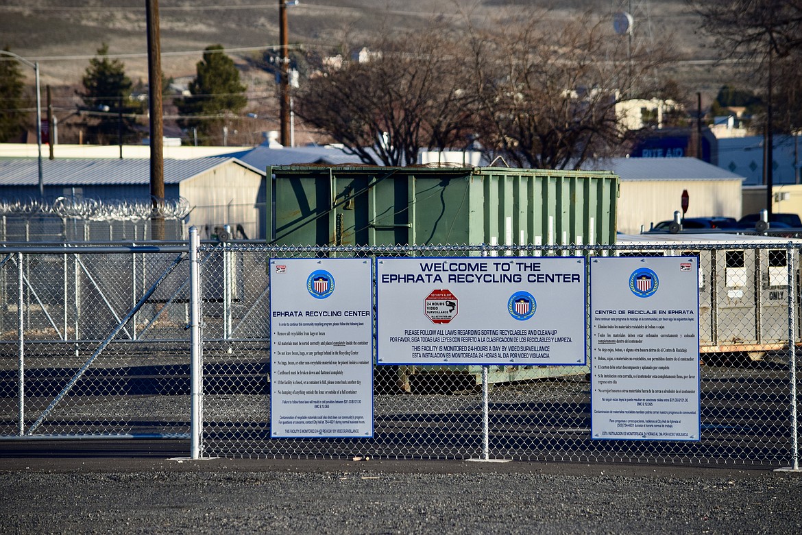 The Ephrata Recycling Drop-off Center is located in front of the Ephrata Splash Zone waterpark. The drop-off takes aluminum cans, newspaper and corrugated cardboard, according to Grant County’s website.