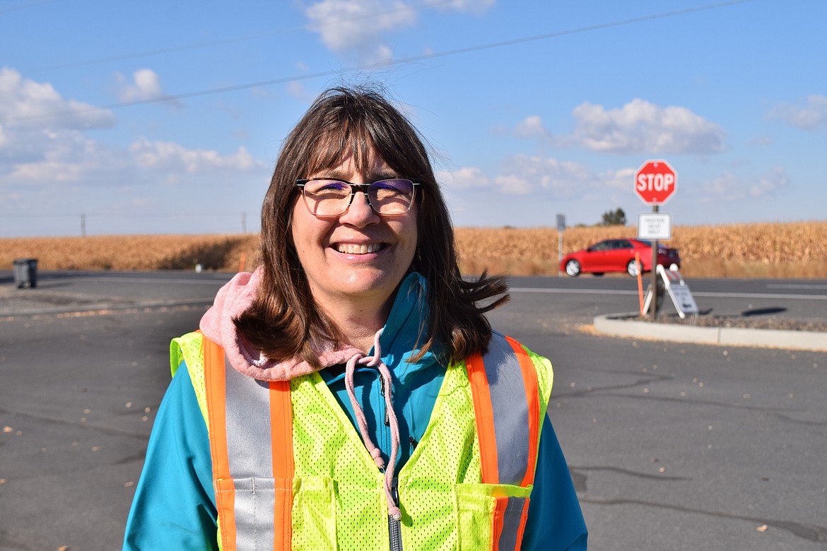 Grant County Solid Waste Program Coordinator Joan Sieverkropp at a household hazardous waste collection event in Moses Lake in October 2022.