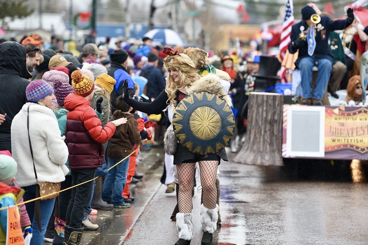 The Whitefish Winter Carnival Grand Parade makes its way down Central Avenue in Whitefish on Feb. 3, 2024. (Matt Baldwin/Whitefish Pilot)