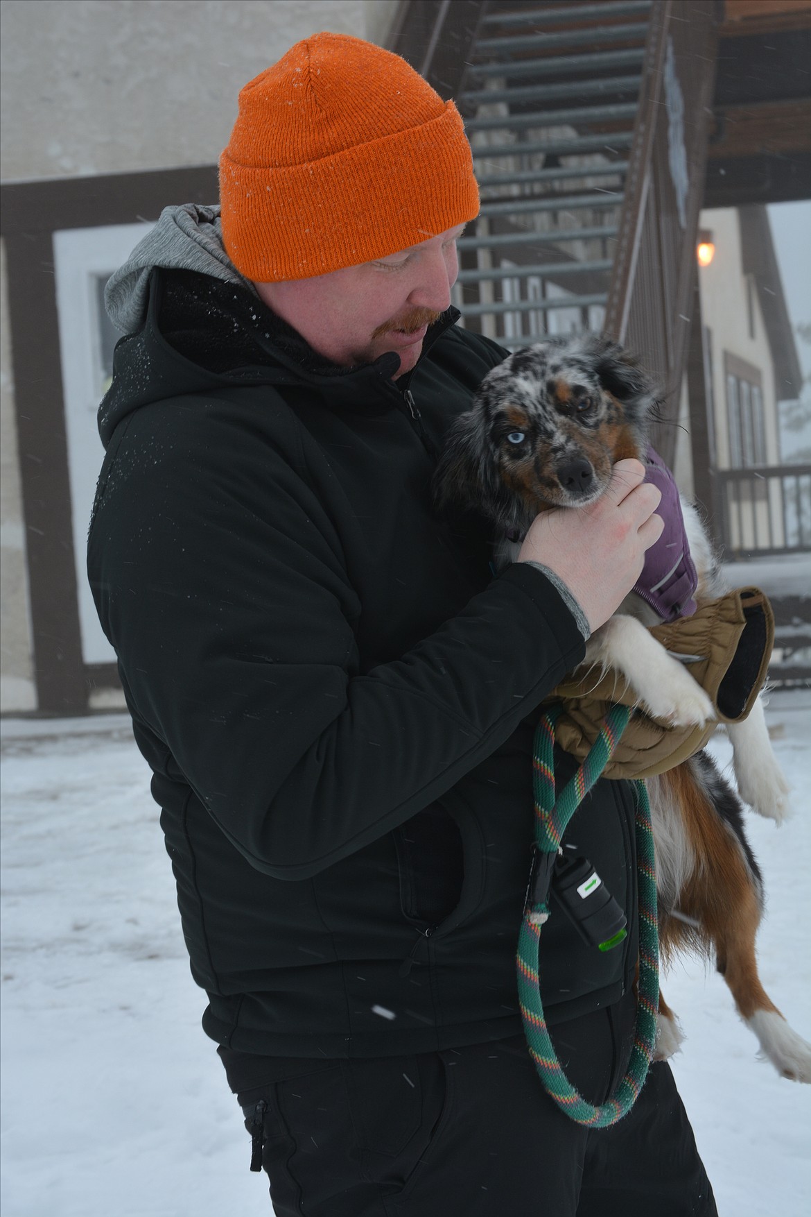 Alaska native Matt Ohle works on the in-flight refueling for Air Force aircraft so the day off to unwind was a welcome one.
While not in the memtaphorical doghouse, Ohle was on duty watching Butters the dog as his family took advantage of the Fairchild Air Force Base's Snowfest fun at Silver Mountain resort. 
"I’ve got the family out here tubing and then we’ll hit the water park," Ohle said.