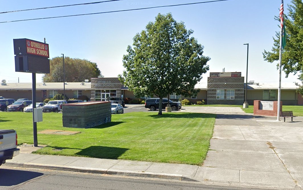 Othello High School, pictured, was locked down for a short time Tuesday afternoon after the FBI notified OPD that someone had posted a threatening message to social media.