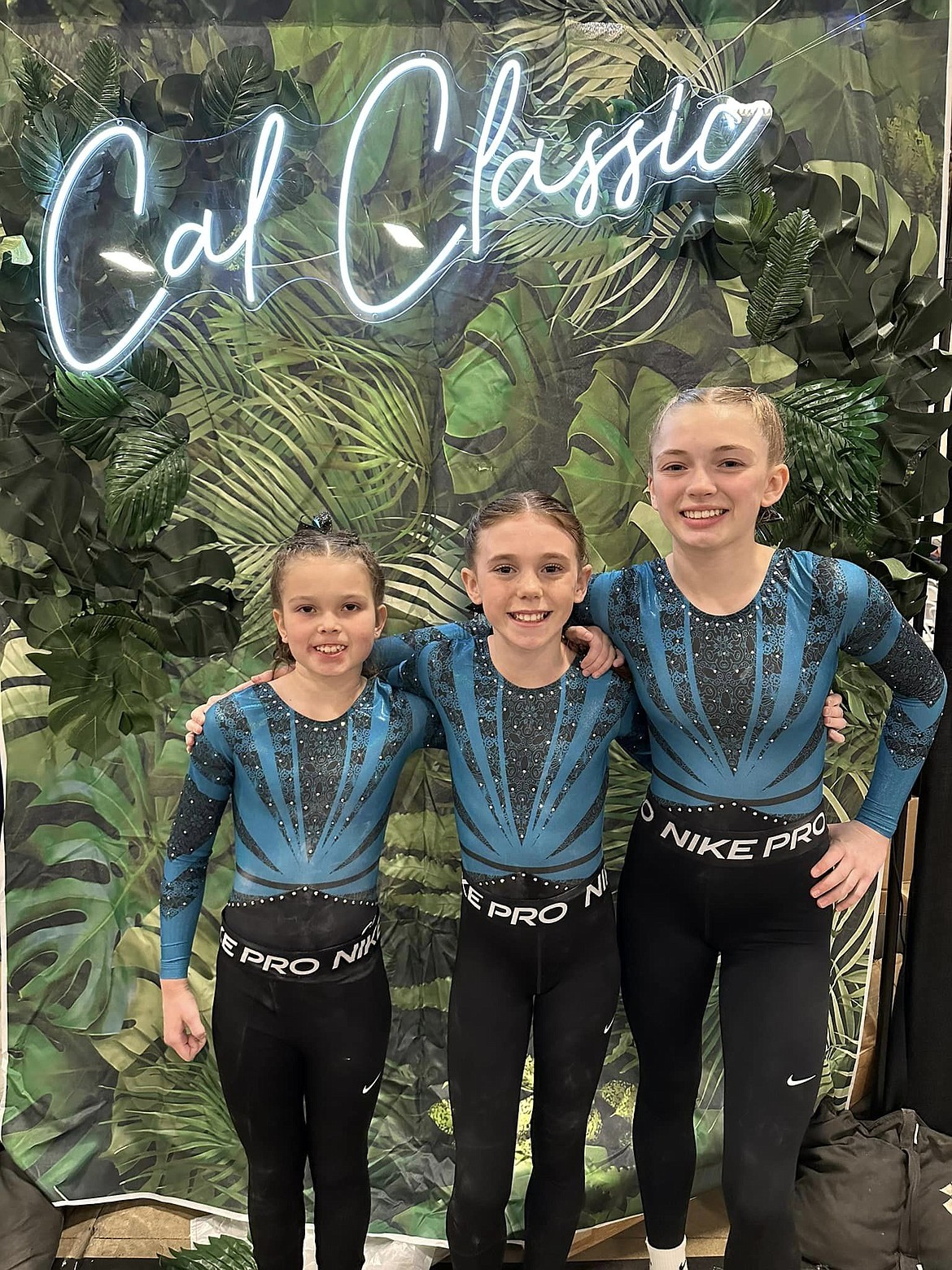 Courtesy photo
Technique Gymnastics Level 5 team traveled to Del Mar, Calif., to compete at the SCEGA California Classic. From left are Novalee Brock (8.275 on FX), Makenna Scholten (8.8 on VT) and Mallory Secord (8.675 on VT).