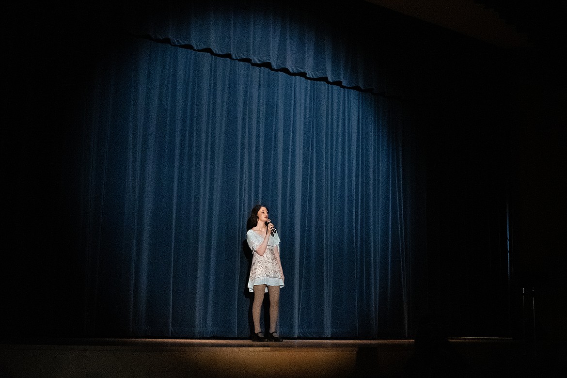 Emery "Ren" Duran sings “She Used to be Mine” from Waitress at the Little Theater Tuesday, Jan. 30. (Avery Howe photo)