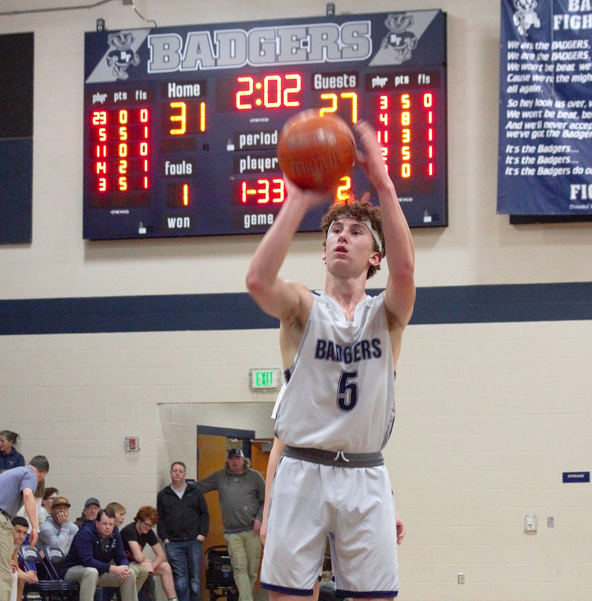 Brody Rice shoots a free throw against Lakeside on Feb. 6.