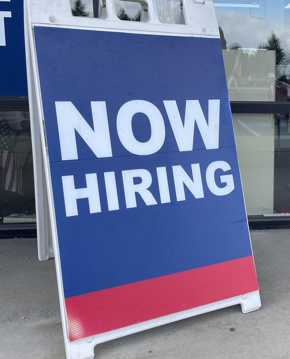 Now hiring and help wanted signs can be found on nearly every corner in North Idaho, such as this sign outside from Liberty Tax. Statistics from the Idaho Department of Labor show the city has had a workforce increase of three percent over the past year.