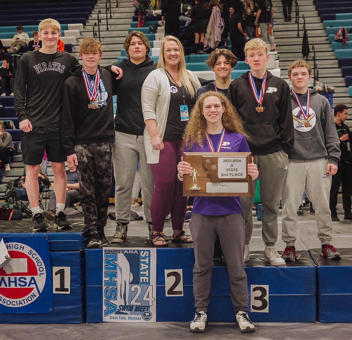 Polson boys pulled in a second-place win at the state swimming meet in Great Falls last weekend. (Photo by Matt Ehnes, jaredsdetours.com/havasupai-waterfalls/)