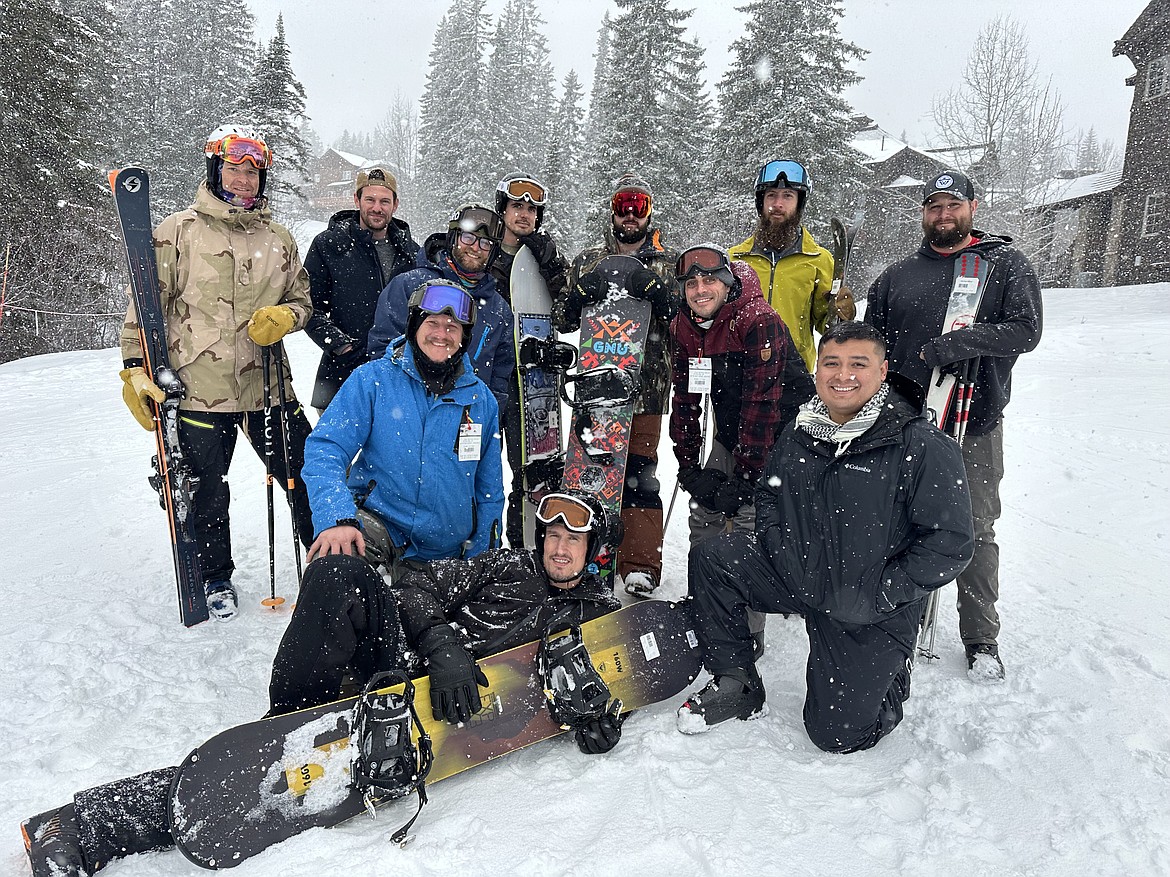 The Whitefish Veterans Support Team hosted nine Marines veterans for a ski retreat. (Courtesy photo)