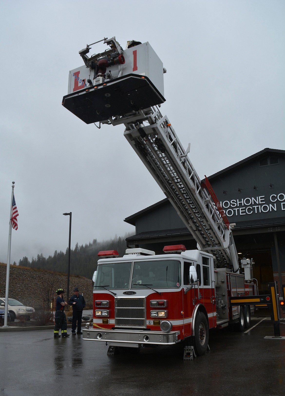 New ladder trucks or quint trucks can cost $1 million dollars or more, but Shoshone County was able to purchase a new truck with 100-foot ladder capabilities in June 2023. The truck cost $221,000 and an additional $60,000 on equipment to outfit it for service.
Pictured: Firefighters Abe Hanna and Averie Kinsey.