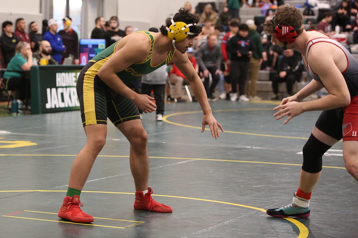 Quincy sophomore Alejandro Barajas, left, is one of three Quincy boys wrestlers heading to the 1A Mat Classic.