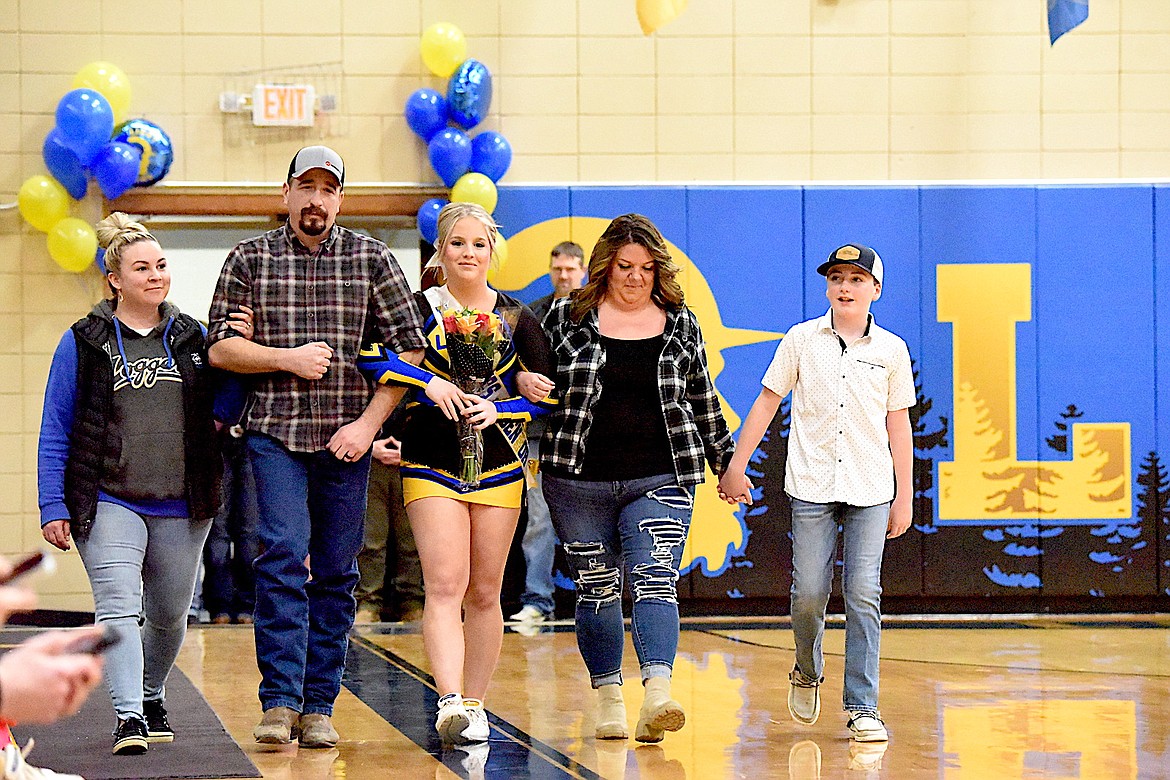 Libby Senior Night walk Mylie Rayome.