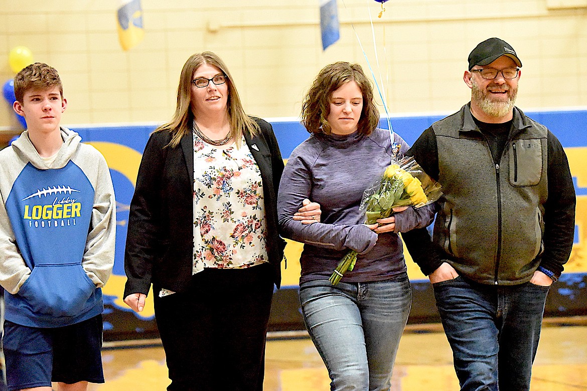 Libby Senior Night walk Allison Beaty.