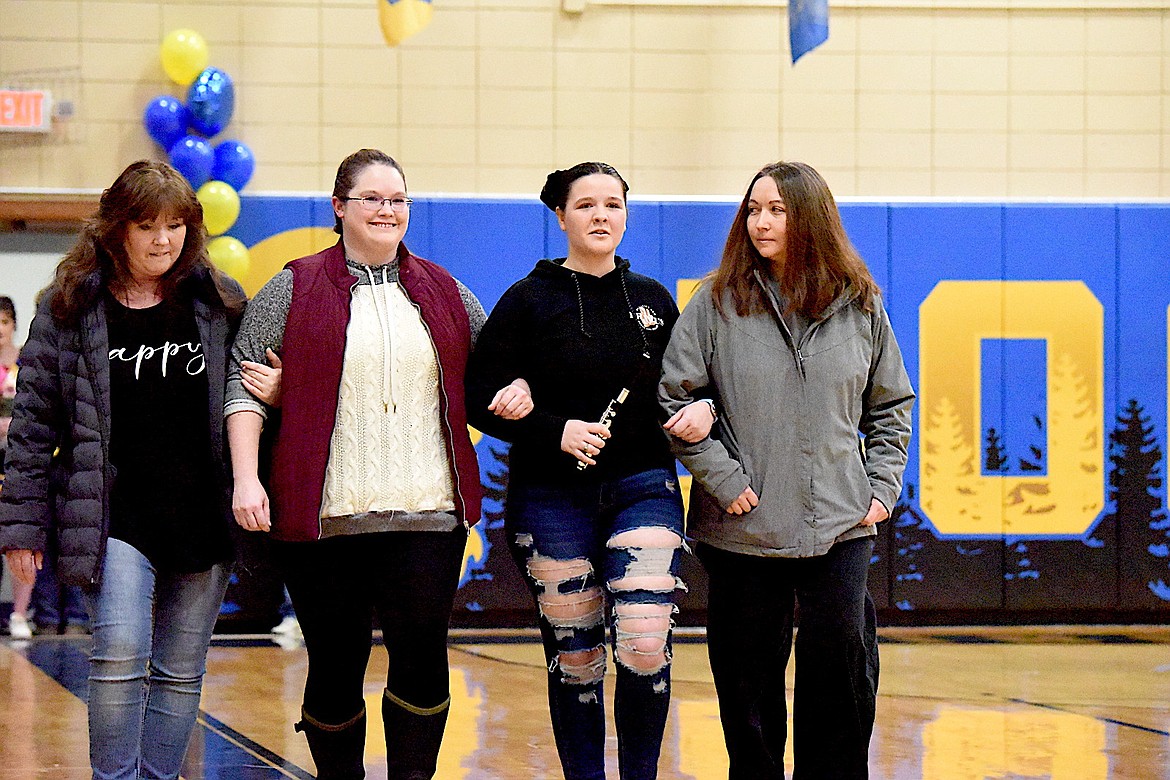 Libby Senior Night walk Cheyenne Nielson.