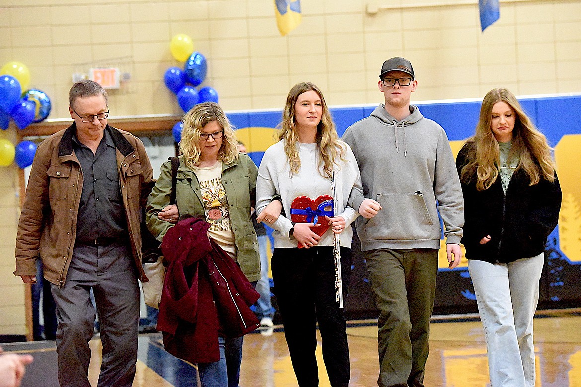 Libby Senior Night walk Kayla Hoff.