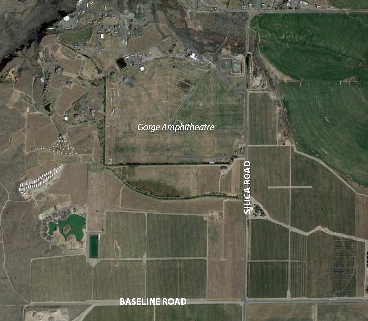 Sections of Silica Road Northwest and West Baseline Road will be widened, and another section of Silica Road Northwest will be resurfaced as part of improvements around the Gorge Amphitheatre.