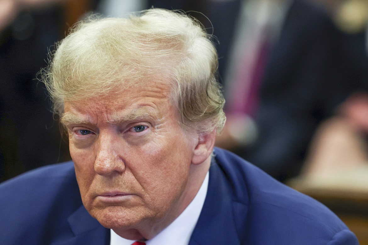 Former President Donald Trump attends the closing arguments in the Trump Organization civil fraud trial at New York State Supreme Court in the Manhattan borough of New York, Jan. 11, 2024. A New York judge has ruled against Donald Trump Friday, Feb. 16, 2024, imposing a $364 million penalty over what the judge said was a yearslong scheme to dupe banks and others with financial statements that inflated the former president’s wealth. Trump also has been barred from serving as an officer or director of any New York corporation for three years. However, the judge backed away from an earlier ruling that would have dissolved the former president’s companies. (Shannon Stapleton/Pool Photo via AP, File)