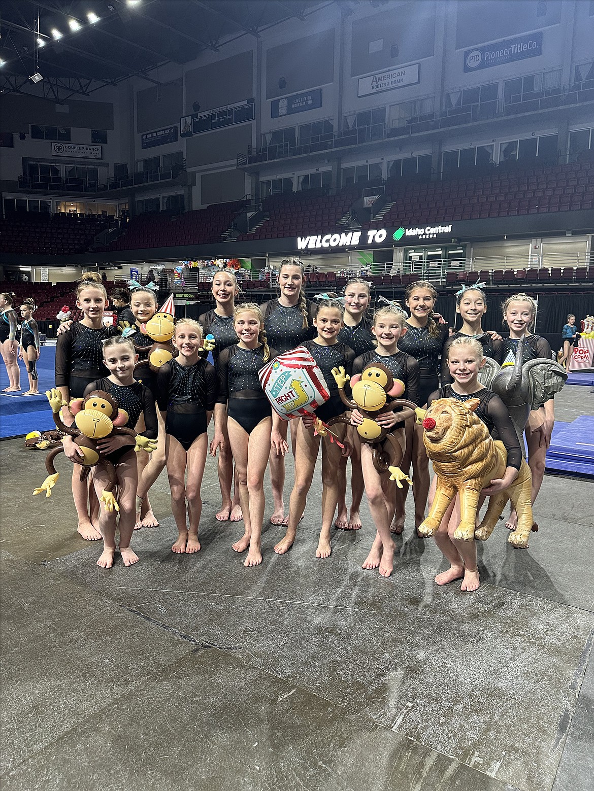 Courtesy photo
Avant Coeur Gymnastics Level 6s took 1st Place Team at the Under the Big Top meet in Boise. In the front row from left are Sydney Traub, Aurora Heath, Olivia Watson, Stella Olson, Abigail Haler and Kaylee Flodin; and back row from left, Mia Fletcher, Piper Durham, Julianna Bonacci, Mikaela Krell, Madi Jereczek, Issoria Austin, Ellie Chang and Tia Candelario.