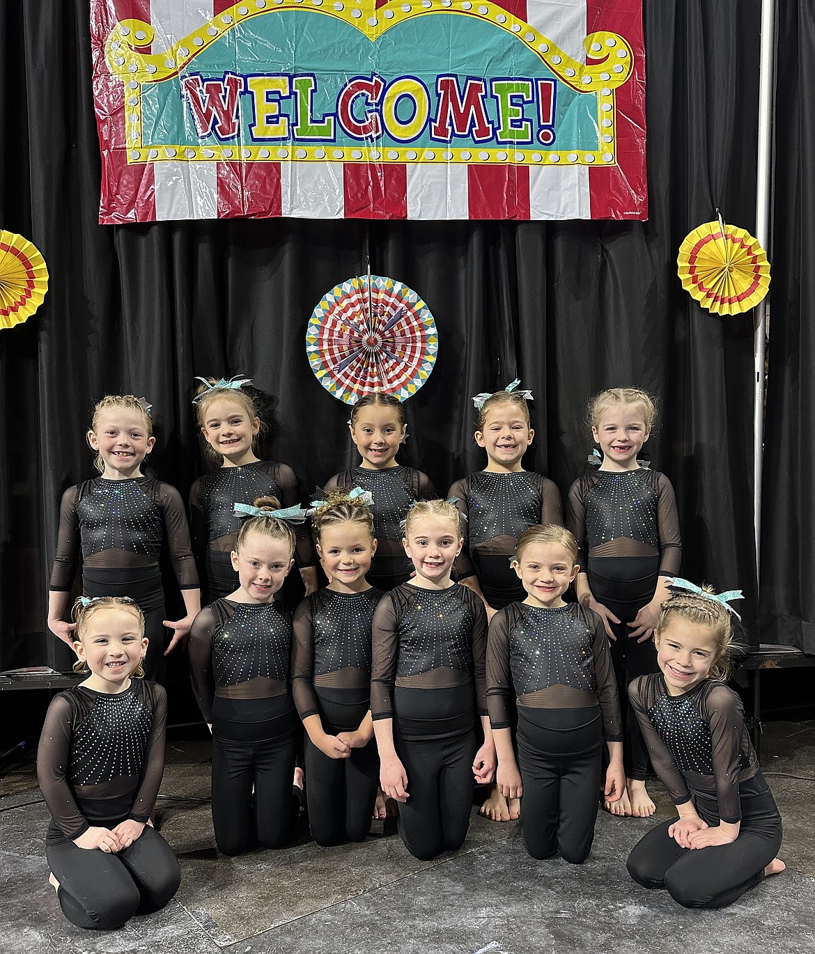 Courtesy photo
Avant Coeur Gymnastics Level 2s at the Under the Big Top meet in Boise. In the front row from left are Faith Scott, Dylan Caten, Shay Bridges, Grace Looney, Jubilee Patterson and Jovie Bitnoff; and back row from left, Lala Underdahl, Olivia Evenson, Daisy Tapia, Harbor Romanosky and Lottie Agostinelli.