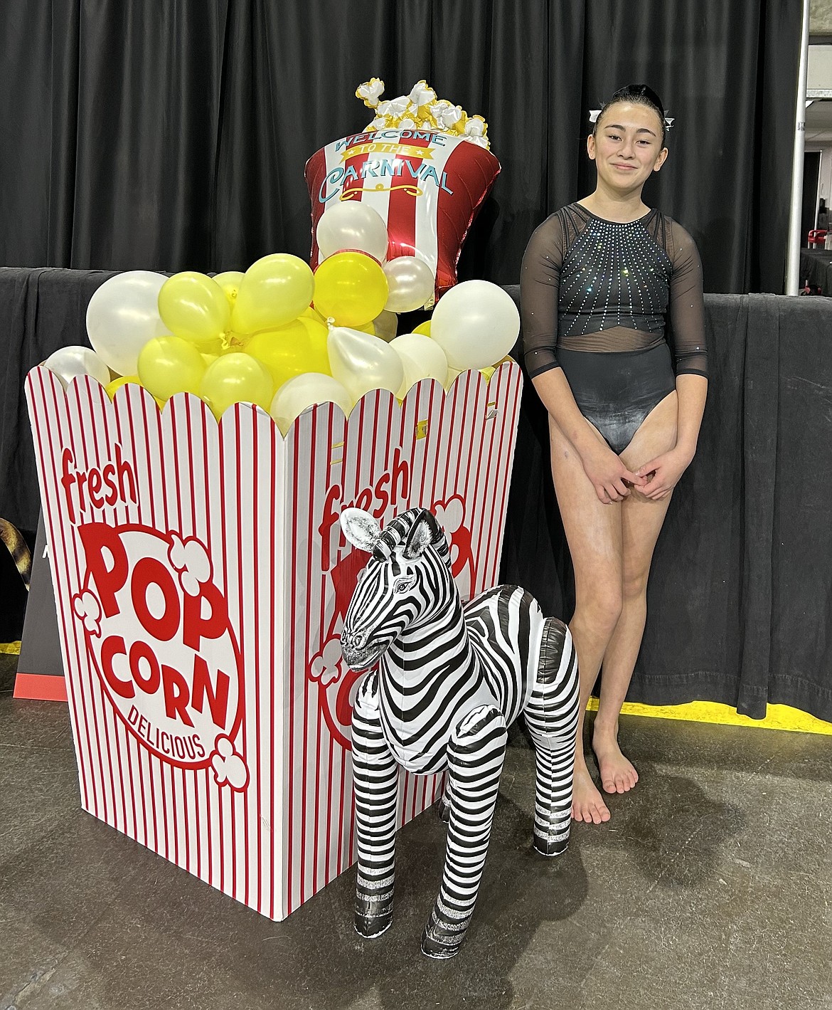 Courtesy photo
Avant Coeur Gymnastics Xcel Platinum Addy Prescott at the Under the Big Top meet in Boise.