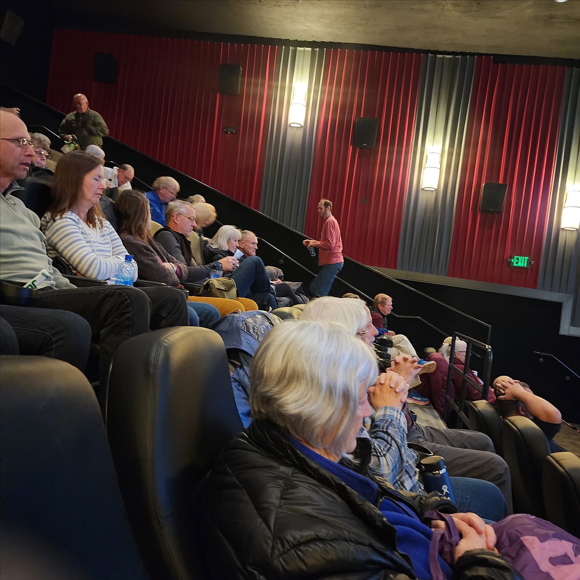 People wait for the first of a block of films at FLIC on Saturday afternoon. (Berl Tiskus/Leader)