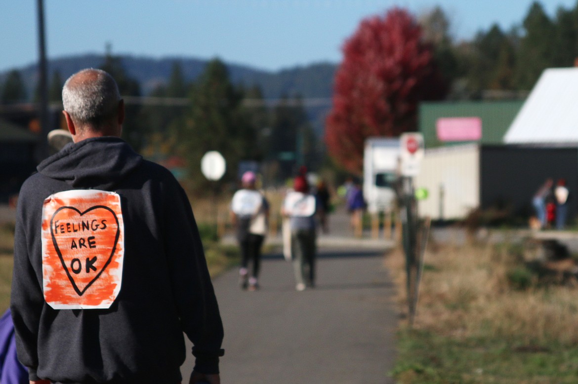 A participant takes part in NAMI Far North's NAMI Walk in October 2023. The mental health support group is now kicking its latest effort — the launching of a Clubhouse International facility. The Sand Creek Clubhouse, which will serve Bonner and Boundary counties, will provide recovery-based programs for those living with mental health conditions.