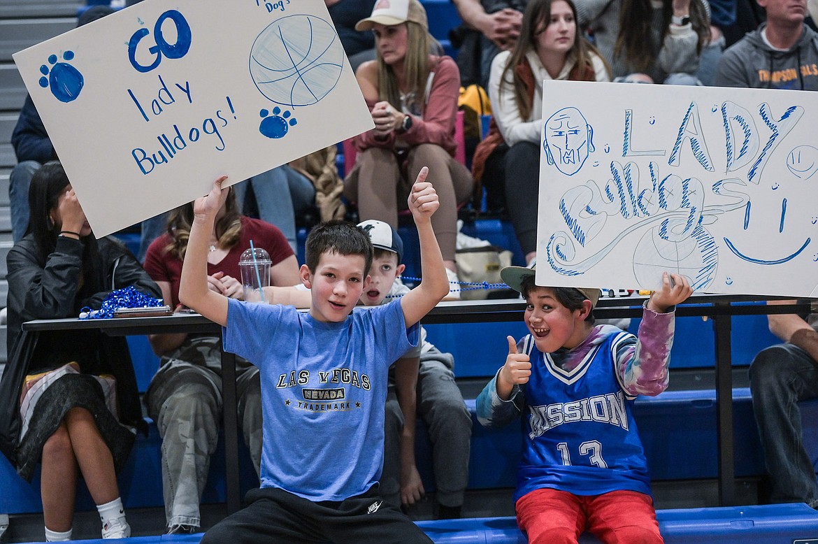 Fans cheered the Lady Bulldogs toward victory during last week's Western 7B District Tournament in St. Ignatius. (Christa Umphrey photo)