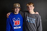 Wrestling for different schools, Fainter brothers compete
