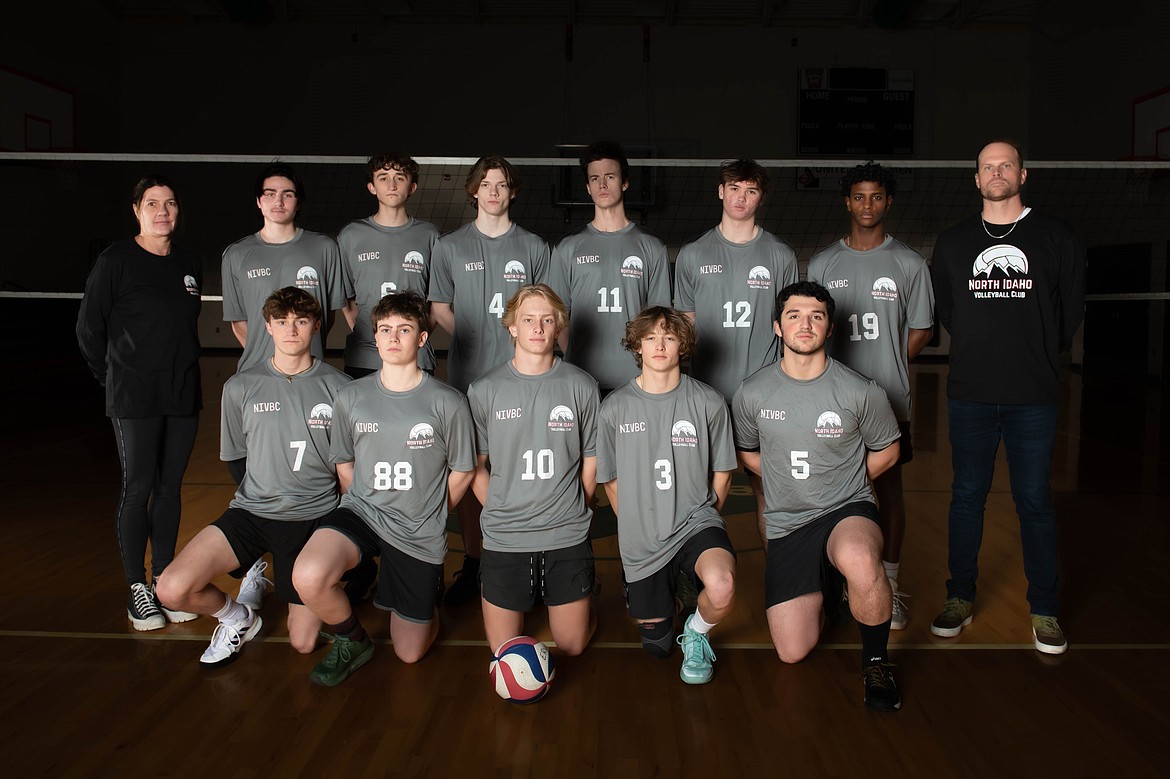 The North Idaho Volleyball Club introduced a new U18 boys' program this season. This year's inaugural roster included Lucas Mahlum, Van Lee, Andrew Lehman, Michael Briatta, Finian	Markley, Eli Allshouse, Zeb Stoops, Owen Page, Eoin Eddy, Pierce	Patterson, Brady Patterson, and Bennett Moran. The crew was coached by Luke Jensen (head) and Traci Markley (assistant).