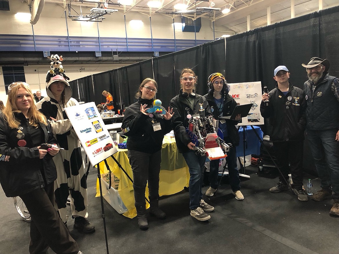 Libby's "Herd of Nerds" robotics team placed 13th at the First Tech Challenge Feb. 3, 2024, at Montana State University. (Photo courtesy Rodd Zeiler)