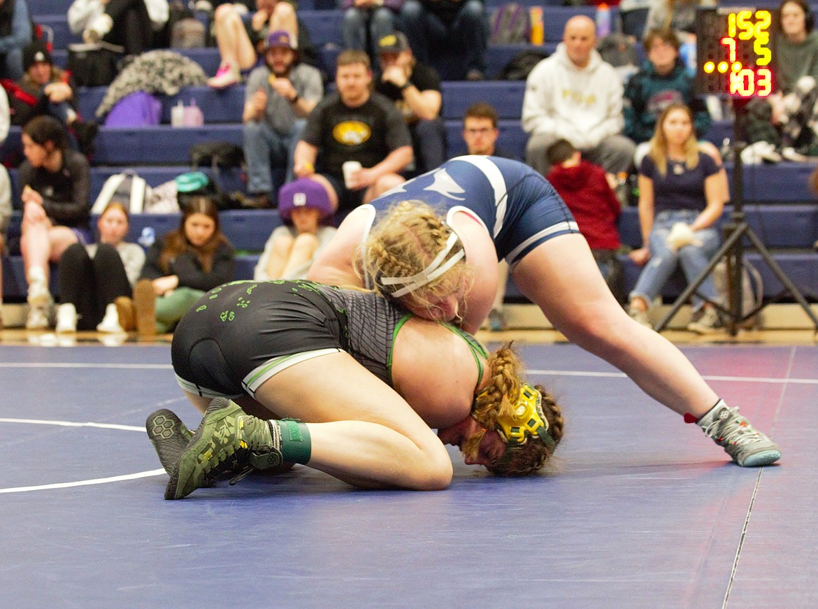 Savannah Rickter scores points against Potlatch's Hayley McNeal.