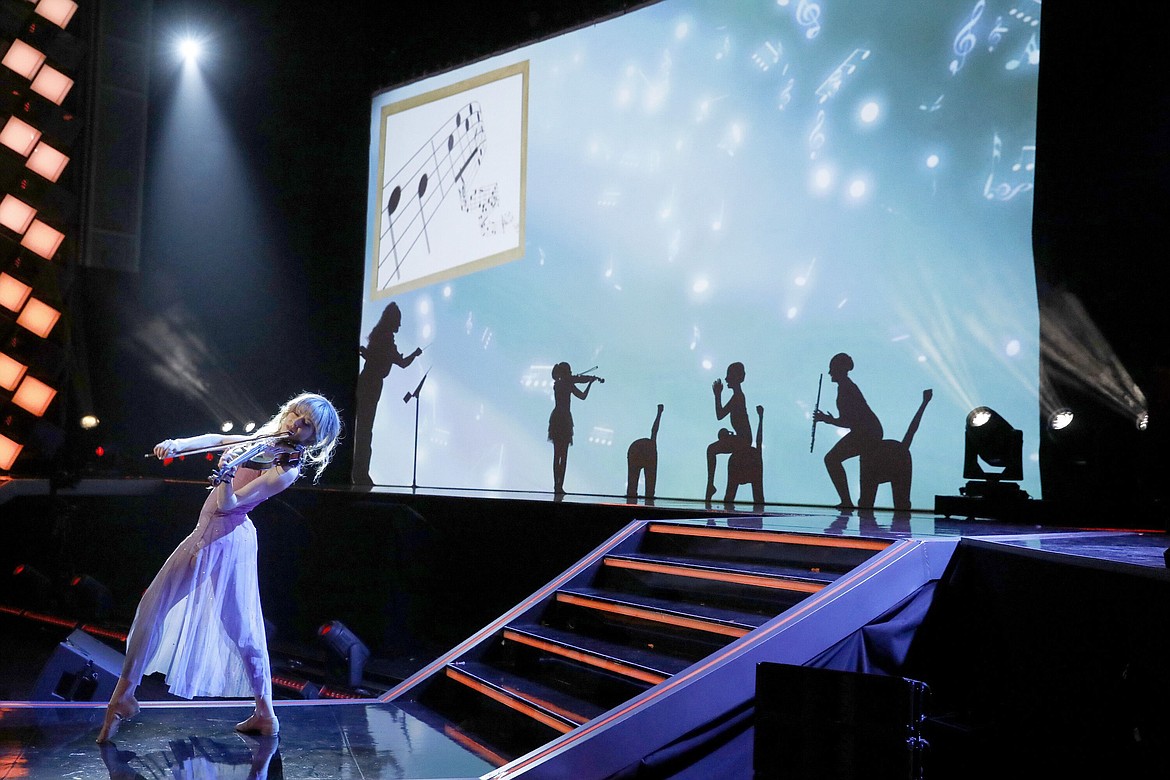 The Silhouettes perform with violinist Lindsey Sterling on an episode of “America’s Got Talent.”