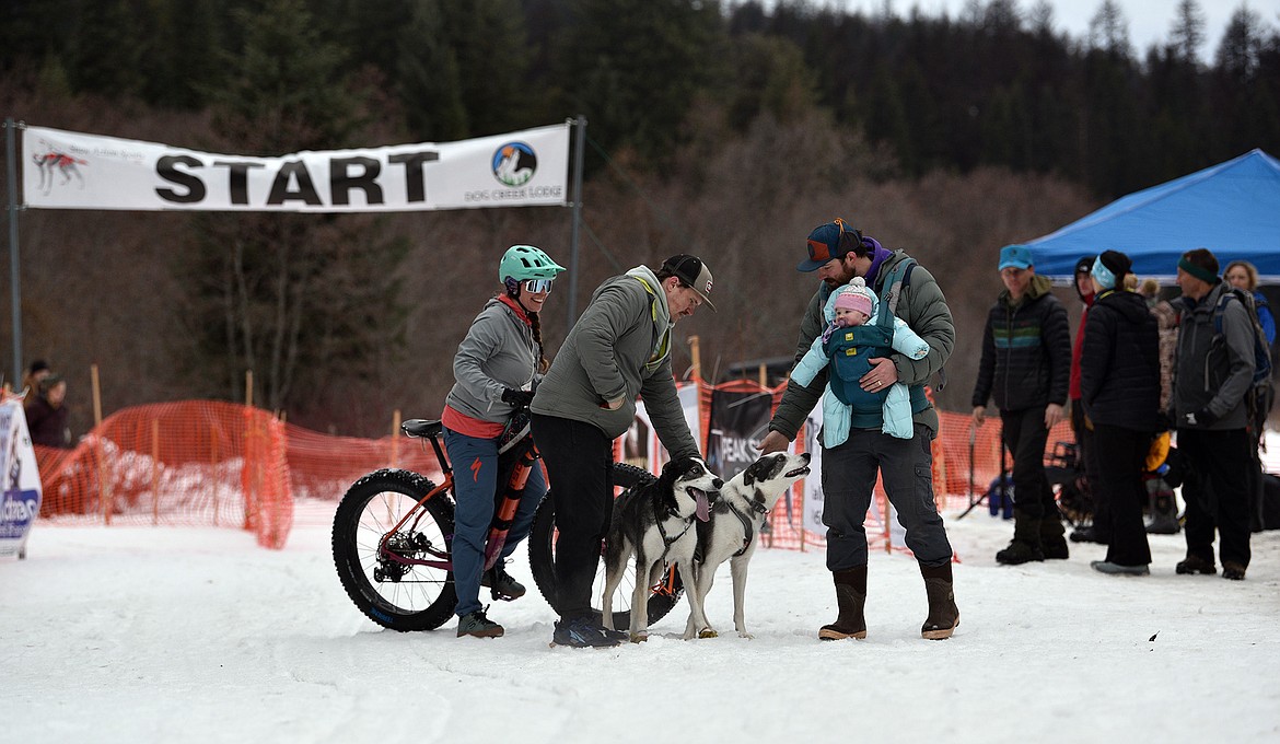 Participants at the Flathead Classic dog sled races at the Dog Creek Lodge in Olney. (Julie Engler/Whitefish Pilot)