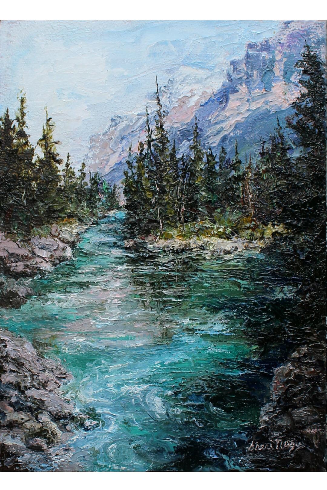 From Above St Mary’s Falls, an oil painting by Sheri Nagy. (Photo provided)