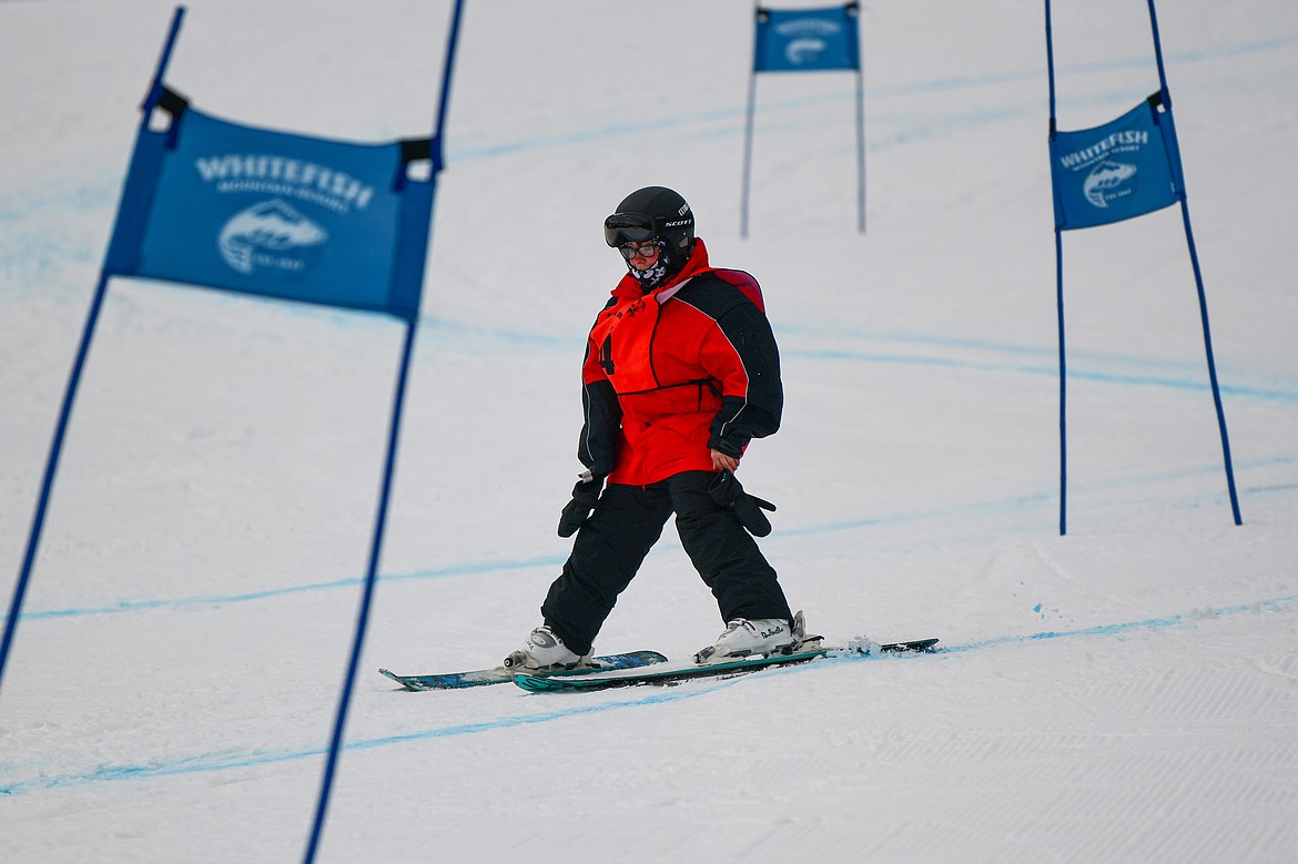 Mattea Paine, with the Eureka Magic team, weaves between gates in the Alpine Slalom event during the Special Olympics Montana Glacier Area Winter Games at Whitefish Mountain Resort on Thursday, Feb. 29. (Casey Kreider/Daily Inter Lake)