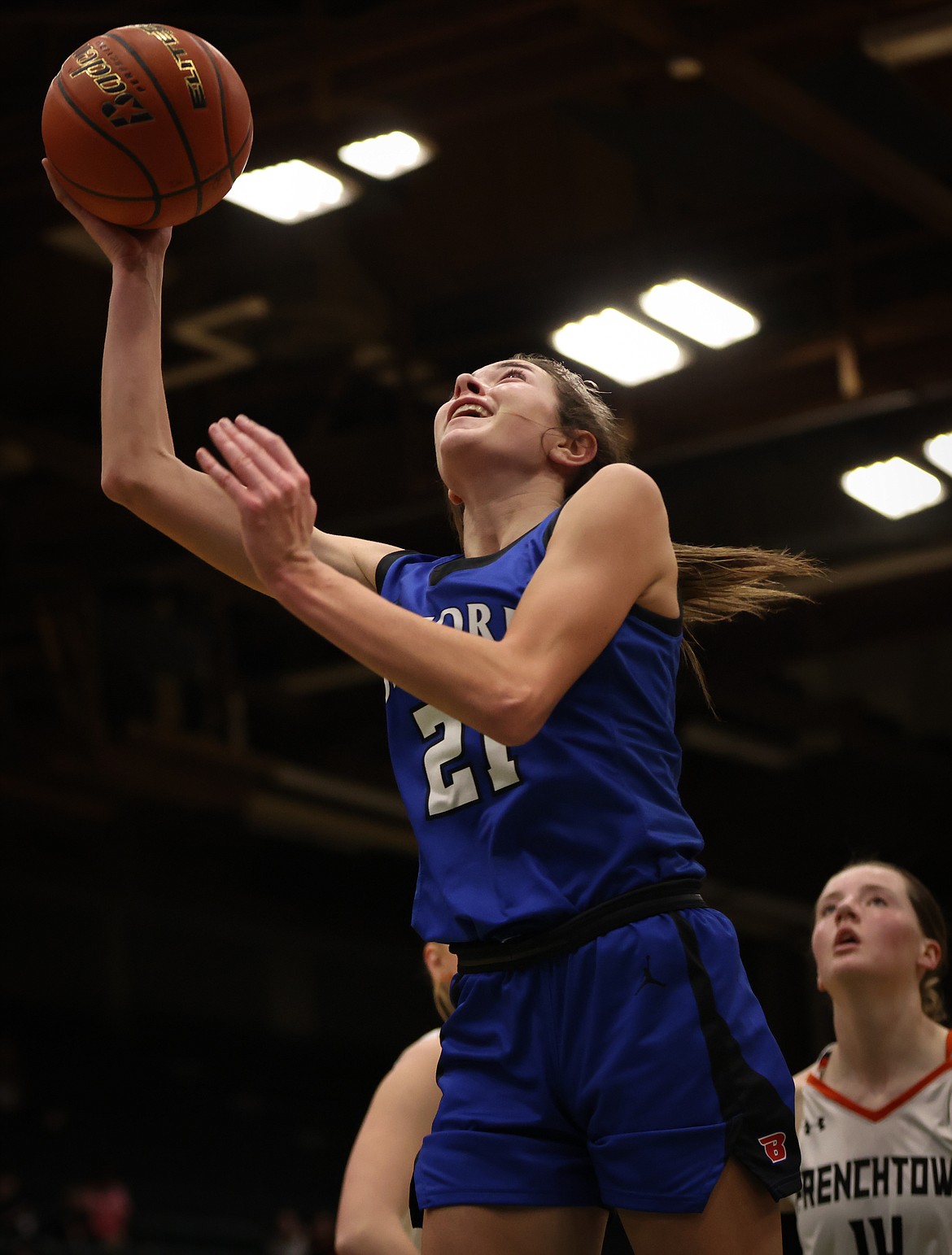 The Bigfork girls basketball team at the Western A tournament in Butte. (Jeremy Weber/Bigfork Eagle)