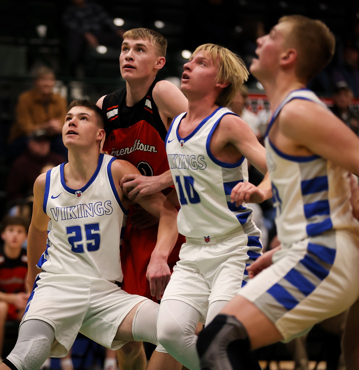 The Bigfork boys basketball teams competes at the Western A tournament in Butte. (Jeremy Weber/Bigfork Eagle)