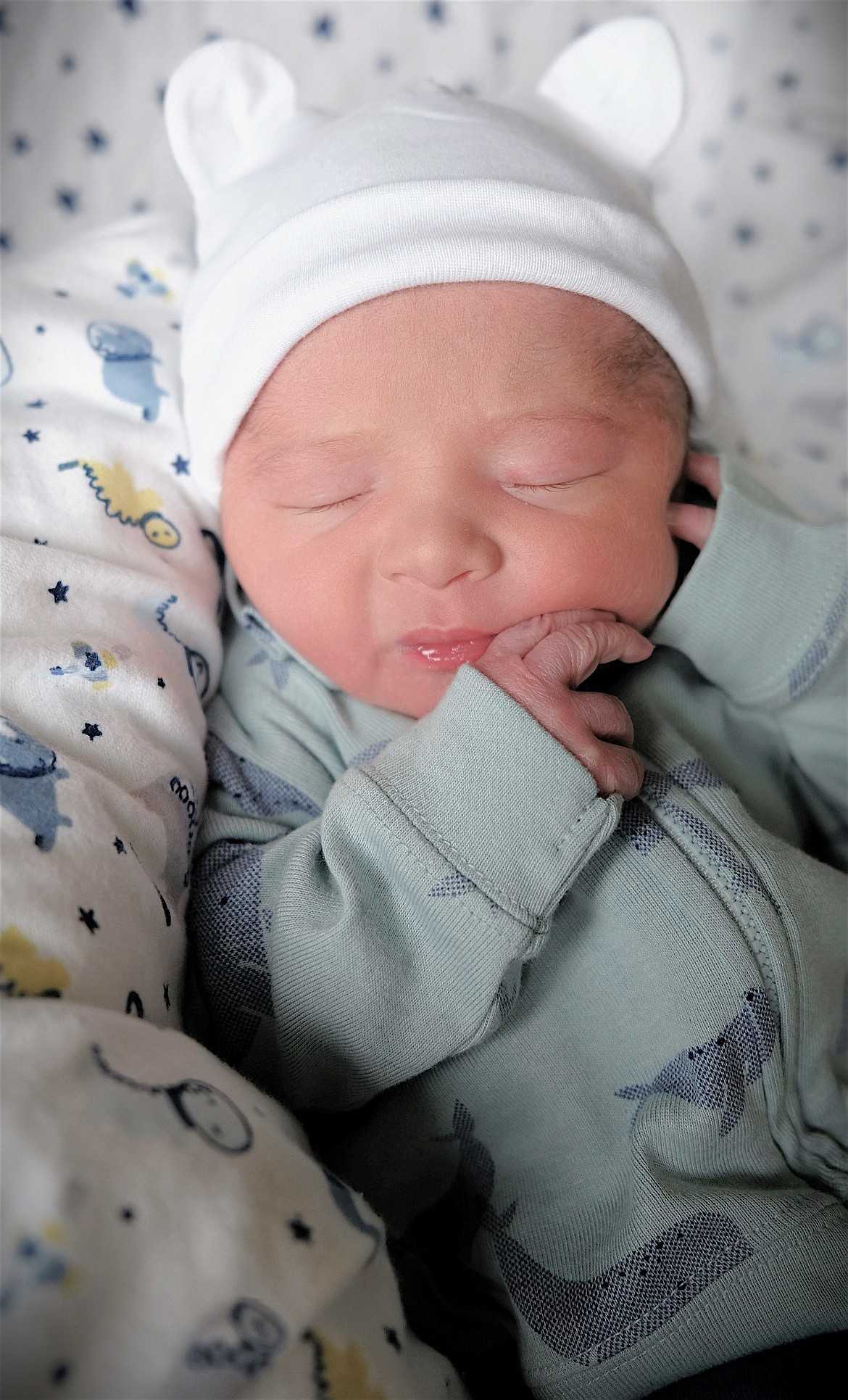 Justin Kyle Sherman Jr. was born Feb. 28 at the St. Luke Community Healthcare New Beginnings Birth Center to Justin Sherman and Joella Conica of Ronan. He measured 7 lbs., 13 oz., and 20.5 inches long. His maternal grandmother is Jessie Quequesah of Ronan. Justin joins siblings, Jessie and Janyah.