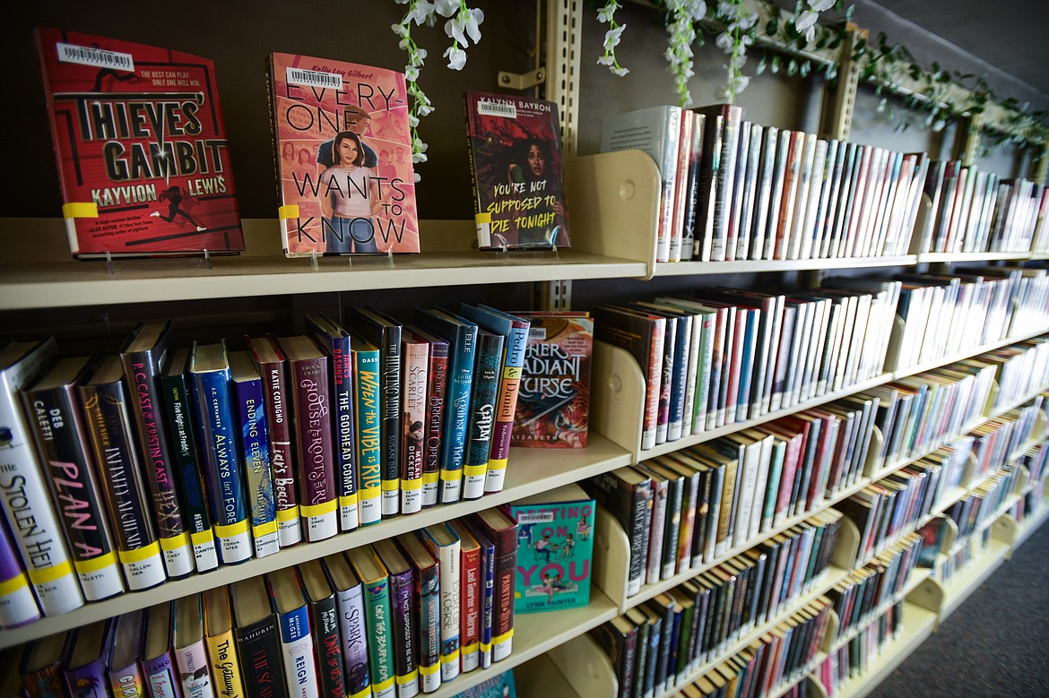 Young adult books in the Young Adult section of the Flathead County Library in Kalispell on Tuesday, March 5. (Casey Kreider/Daily Inter Lake)