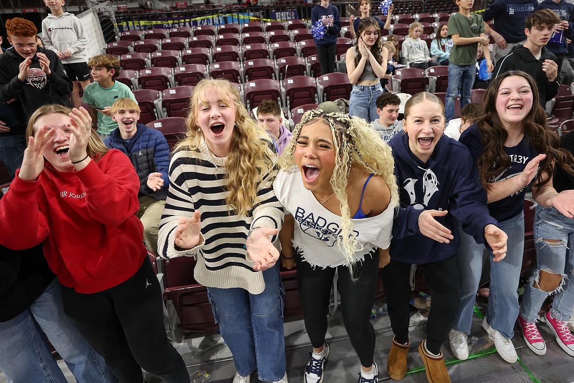 Badger fans cheer during the 3A State Championship game.
